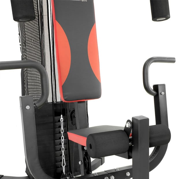 Powertrain Home Gym Multi Station with 110lb Weights, Boxing Punching Bag, and Speed Bag Image 6
