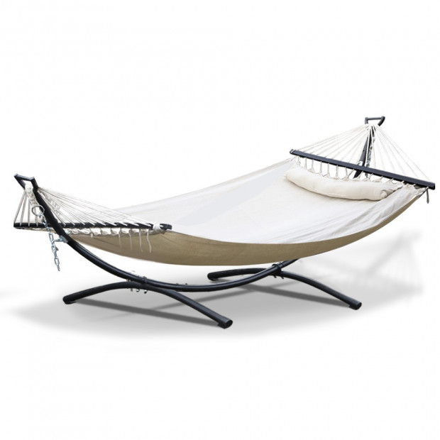 Gardeon Swing Double Hammock Bed Cream