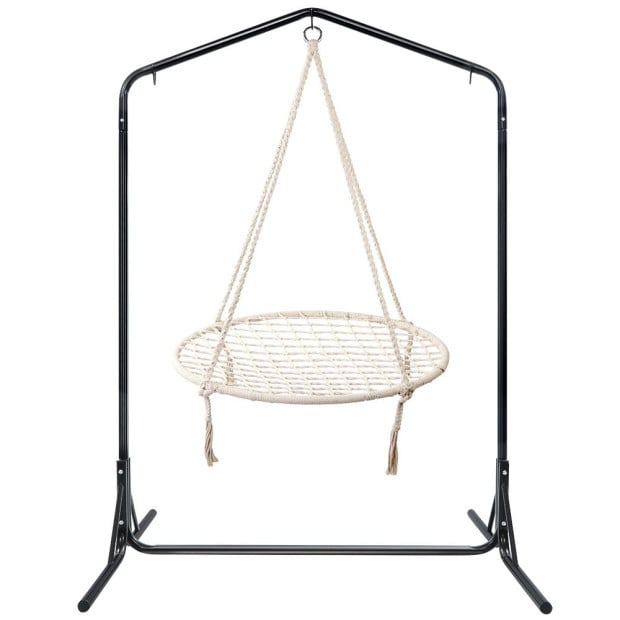 Kids Outdoor Nest Spider Web Swing Hammock Chair Stand Garden 100cm Image 3