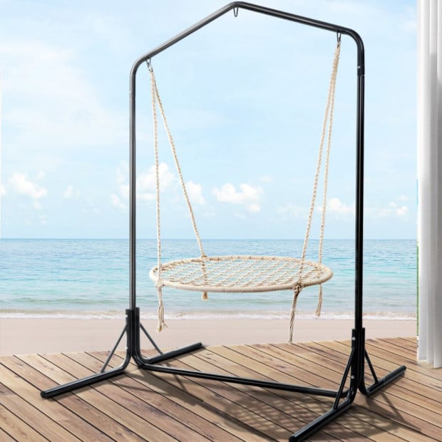 Kids Outdoor Nest Spider Web Swing Hammock Chair Stand Garden 100cm Image 8