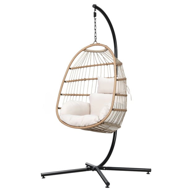 Swing Chair Hammock With Stand Outdoor Furniture Hanging Wicker Seat