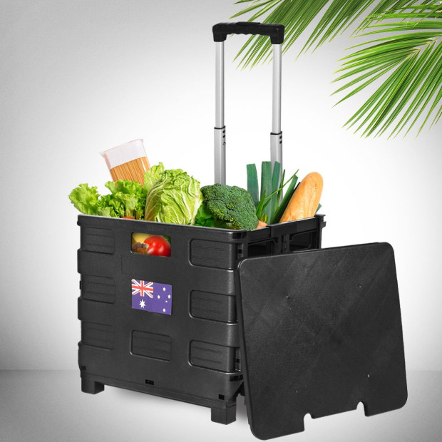 Foldable Shopping Cart Trolley Pack & Roll Crate Portable Image 7