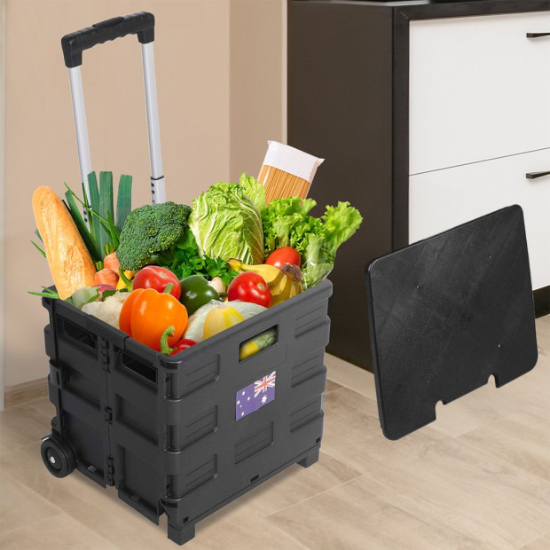 Foldable Shopping Cart Trolley Pack & Roll Crate Portable Image 8