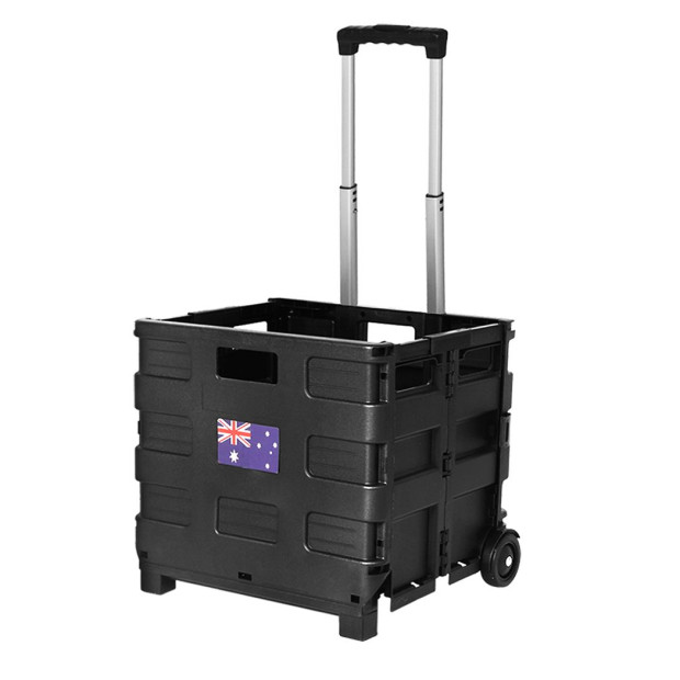 Foldable Shopping Cart Trolley Pack & Roll Crate Portable