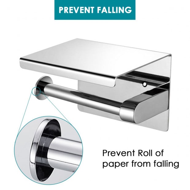304 Stainless Steel Toilet Paper Roll Holder Image 2