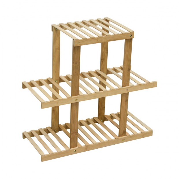 3 Tiers Bamboo Plant Flower Stand Shelf
