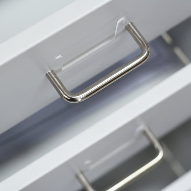 3 Drawers Steel File Cabinet White Image 4