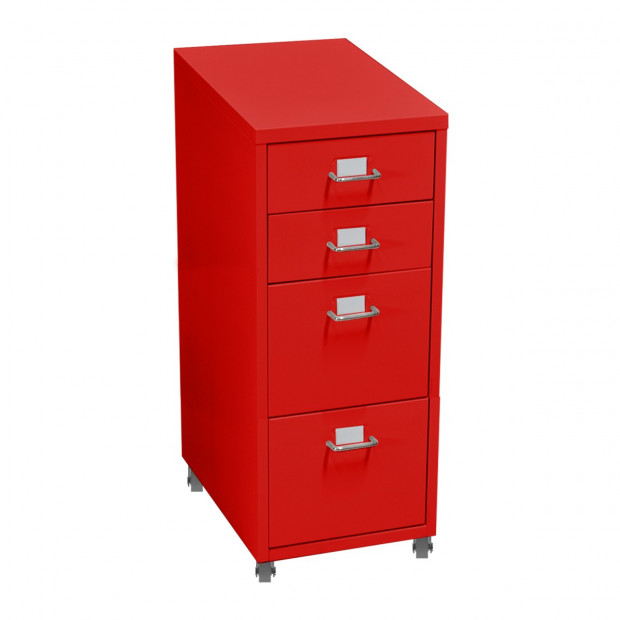 4 Drawers Steel File Cabinet Red
