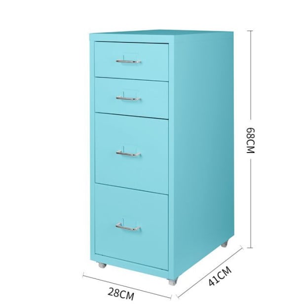 Filing Cabinet Storage Cabinets Steel Metal Home School Office Organise 4 Drawer Image 3