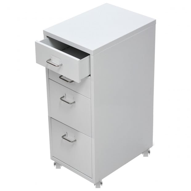 4 Drawers Steel File Cabinet White Image 3