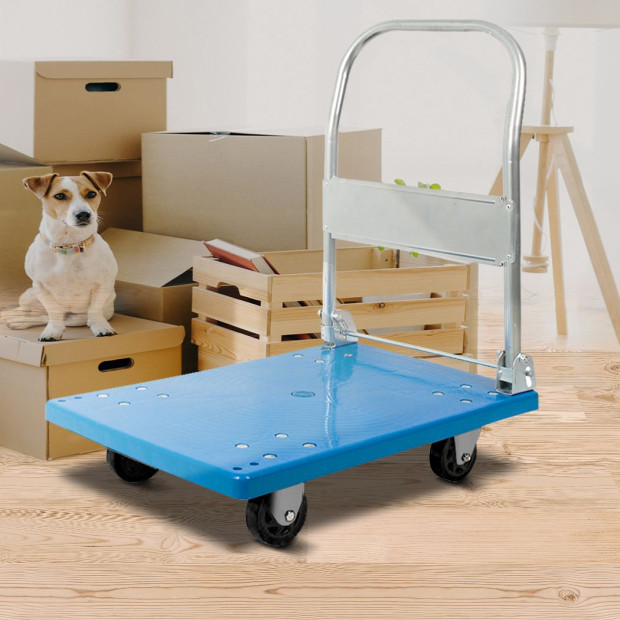 Heavy Duty 100 Kg Industrial Foldable Platform Trolley Hand Truck Cart Image 7
