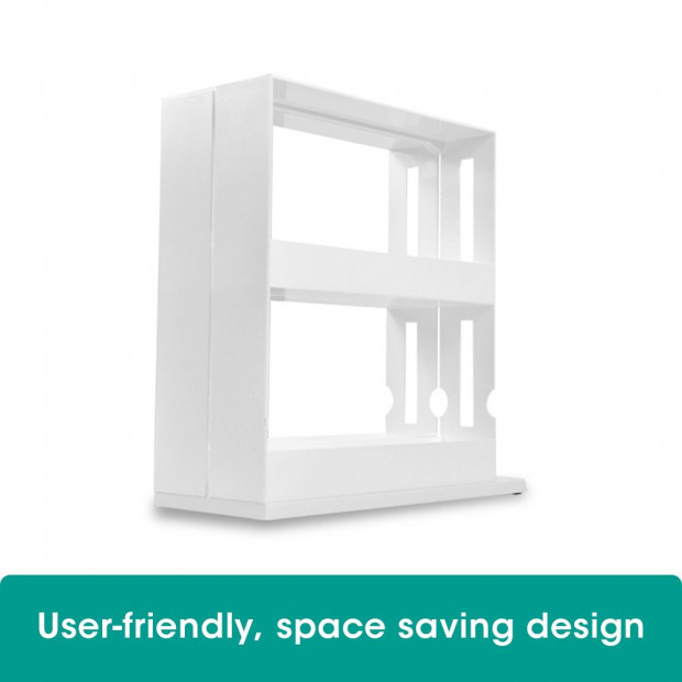 Rack Storage Slide Cabinet Pantry Kitchen Shelf Spice Jars Can Holder Image 6