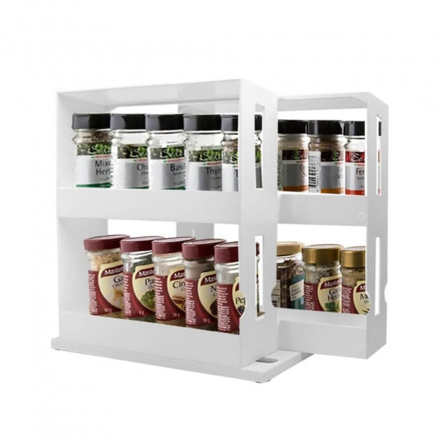 Rack Storage Slide Cabinet Pantry Kitchen Shelf Spice Jars Can Holder
