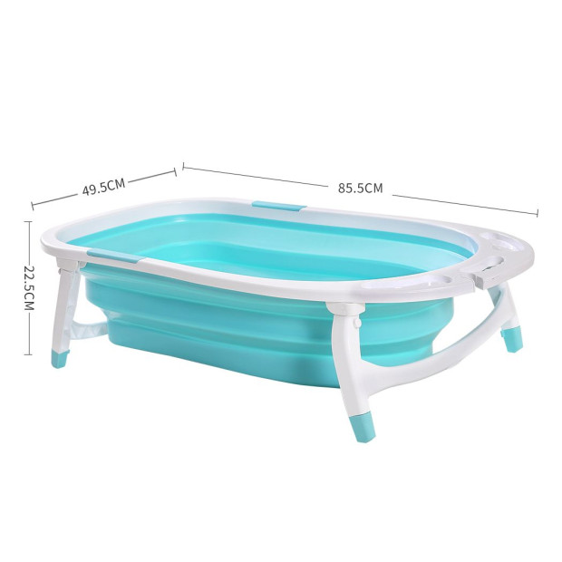 Baby Bath Tub Infant Toddlers Foldable Bathtub Folding Safety Bathing Shower GN Image 3