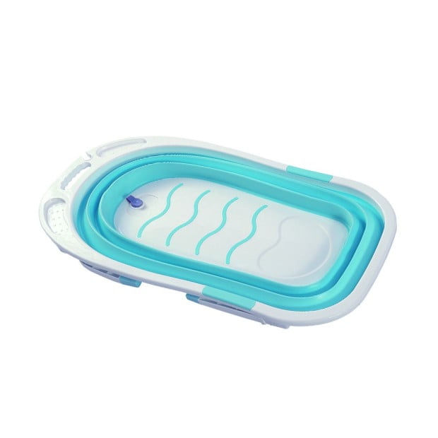 Baby Bath Tub Infant Toddlers Foldable Bathtub Folding Safety Bathing Shower GN Image 5