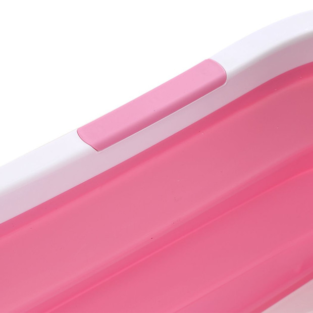 Baby Bath Tub Infant Toddlers Foldable Bathtub Folding Safety Bathing ShowerPink Image 6