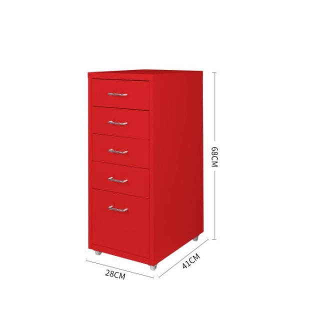 Filing Cabinet Files Storage Cabinets Steel Rack Home Office 5 Drawer Image 3