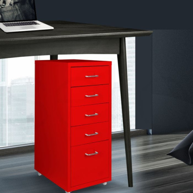 Filing Cabinet Files Storage Cabinets Steel Rack Home Office 5 Drawer Image 7