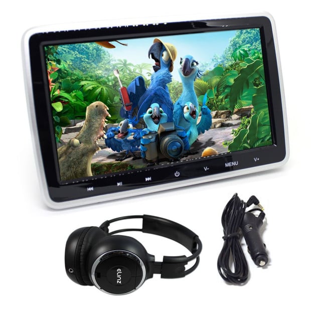 10.1in TFT Active Headrest Car DVD Player 1080P Screen USB SD