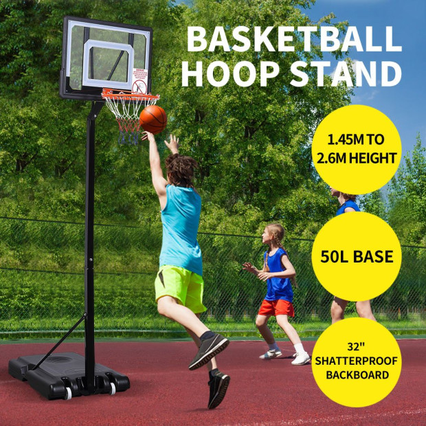 Basketball Hoop Stand Kid Rim Ring Backboard Net Height Adjustable Image 2