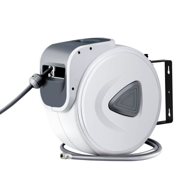 Air Hose Reel 20m Retractable Rewind Swivel Wall Mount Compressor Image 2