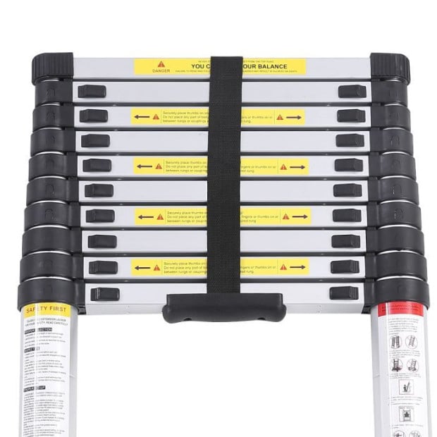 2M Telescopic Aluminium Multipurpose Ladder Extension Alloy Extendable Step Image 6