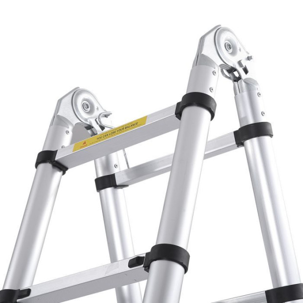 3.2M Telescopic Aluminium Multipurpose Ladder Extension Alloy Extendable Step Image 4