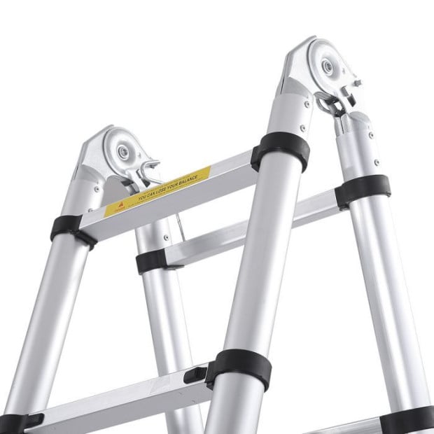 1.6M Telescopic Aluminium Ladder Extension Alloy Extendable Step Image 4