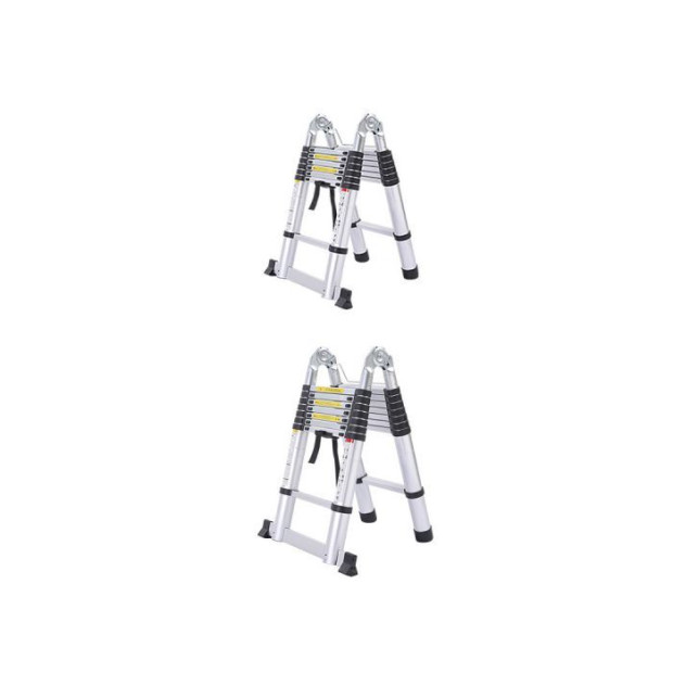 1.6M Telescopic Aluminium Ladder Extension Alloy Extendable Step