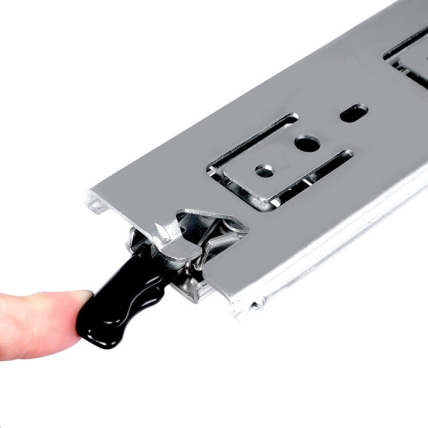 Drawer Slides Runners Locking Full Extension Ball Bearing Pair 75KG 14