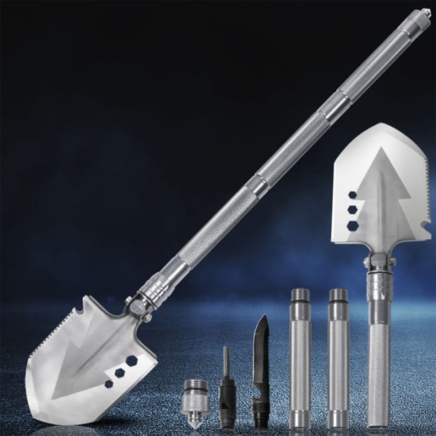 Camping Shovel Folding Outdoor Survival Tools Multifunction Hiking Military Image 7
