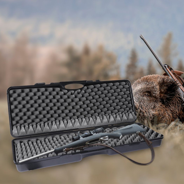 Gun Case Portable Hard Double Shotgun Rifle Hunting Carry Box Waterproof 35 Image 8