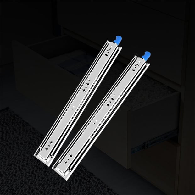 150KG Drawer Slides 813MM Full Extension Locking Ball Bearing Pair Image 8