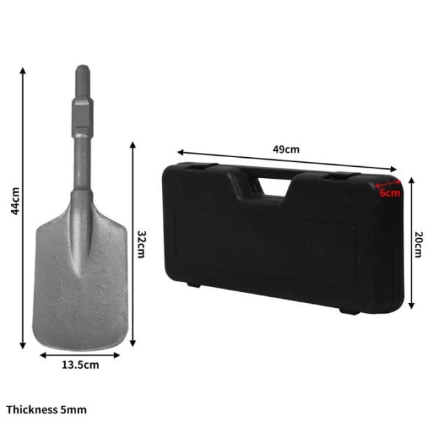 Traderight Square-Tipped Jack Hammer Chisel Clay Spade Image 3