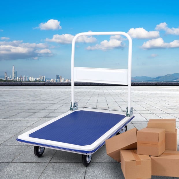 300kg Folding Platform Trolley Hand Truck Foldable Cart Heavy Duty Image 8