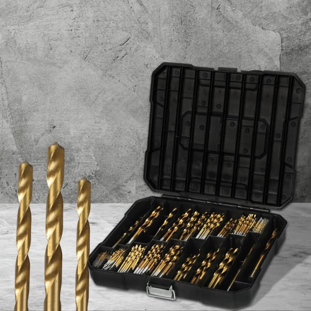 Drill Bits Set HSS Metric 1mm-10mm Titanium Coated Metal 230PCS Image 7