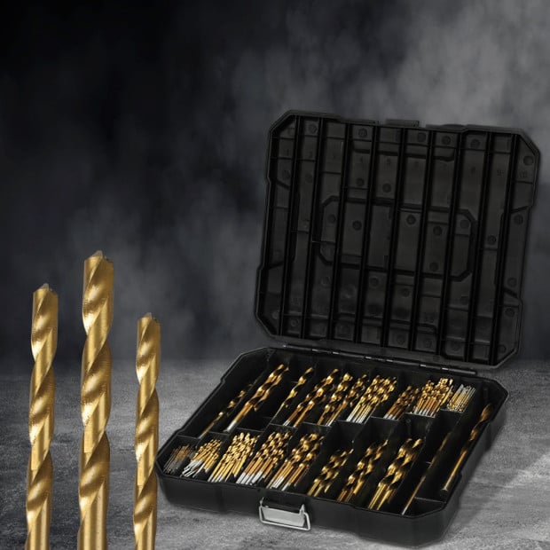 Drill Bits Set HSS Metric 1mm-10mm Titanium Coated Metal 230PCS Image 8