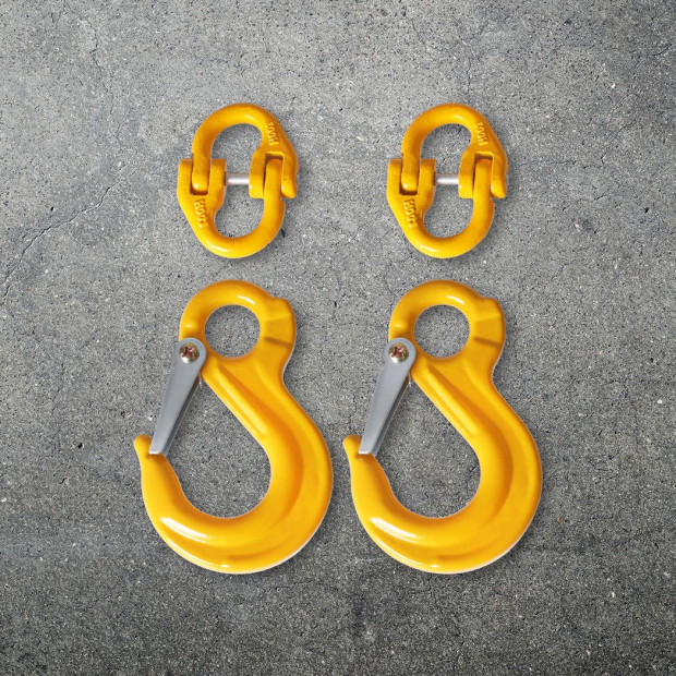 Eye Sling Hook Chain Connector Kit Caravan Trailer Connecting 2PCS Image 7