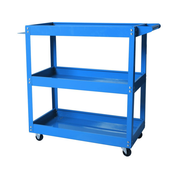 Tool Cart Trolley 3-Tier Toolbox Workshop Garage Storage Organizer Steel 150KG Image 2