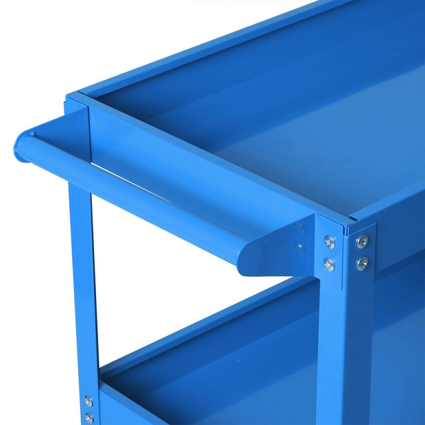 Tool Cart Trolley 3-Tier Toolbox Workshop Garage Storage Organizer Steel 150KG Image 5