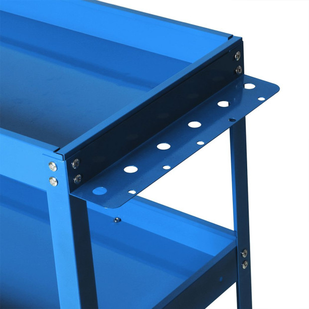 Tool Cart Trolley 3-Tier Toolbox Workshop Garage Storage Organizer Steel 150KG Image 6