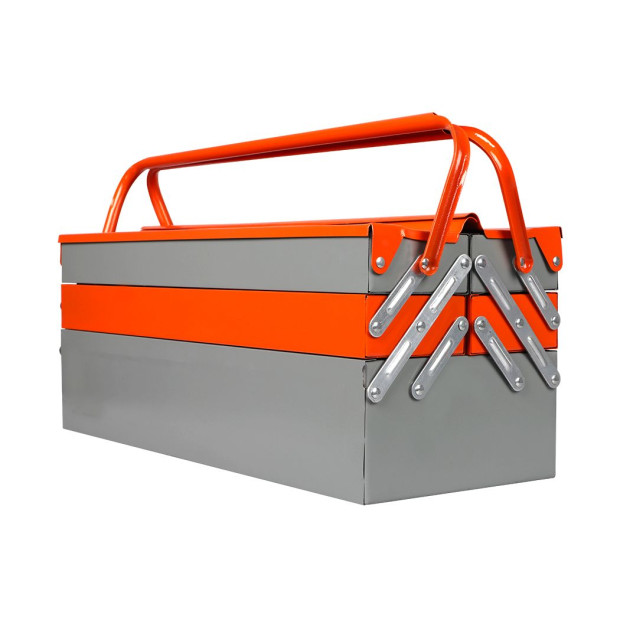 Box Tool Storage 5 Tray Folding Lockable Organizer Parts Drawer