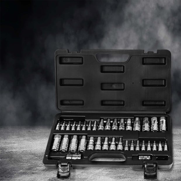 Traderight Hex Bit Socket Set SAE Allen Key Adapter 36PC Image 8