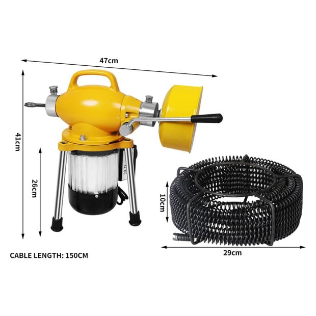 Drain Cleaner Machine Electric 400W Plumbing Sewerage Pipe Cutters Image 3