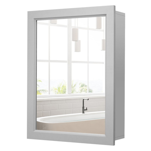 Mirror With Wall Mounted For Bathroom/Kitchen Grey