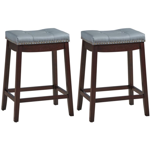 Backless Nailhead Bar Stool With Counter Height For Dining Room Coffee