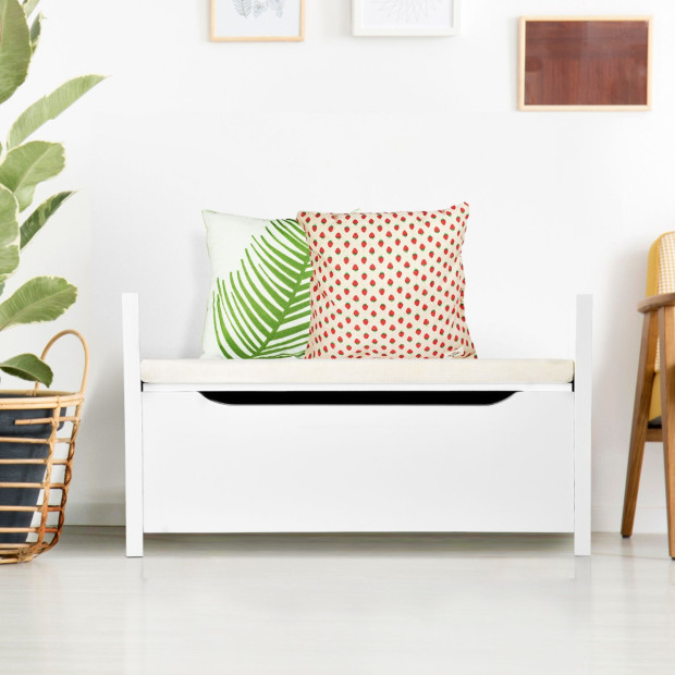 Entryway Shoe Rack Storage With Flip-up Padded Seat And Side Handle Image 7
