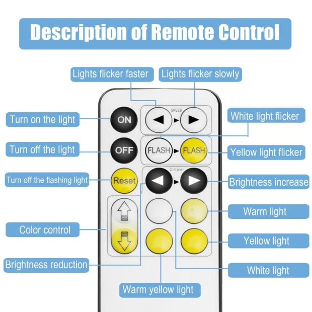 Large Lighted Makeup Mirror Remote Control & 4 Colour Modes White Image 10