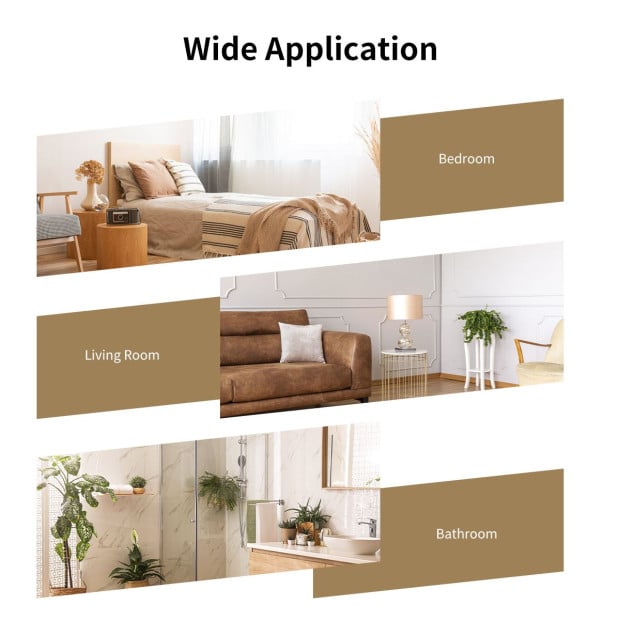 Bathroom Wall Mirror With Rounded Corner For Washroom Golden Image 10