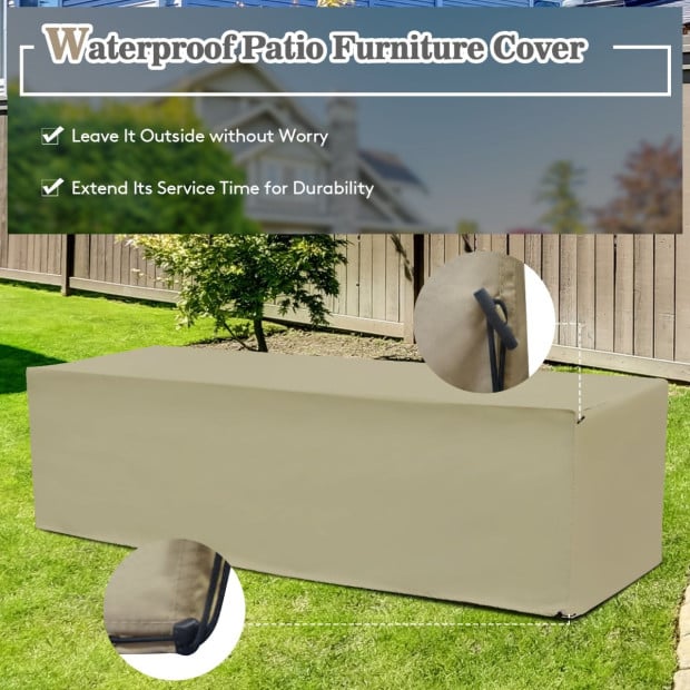 8-piece Outdoor Patio Furniture Set With Cushions & Storage Box Image 10